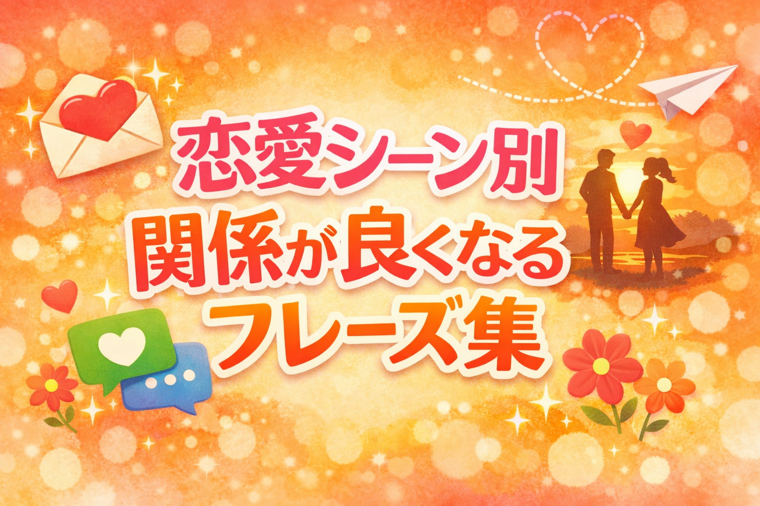 恋愛シーン別｜関係が良くなるフレーズ集